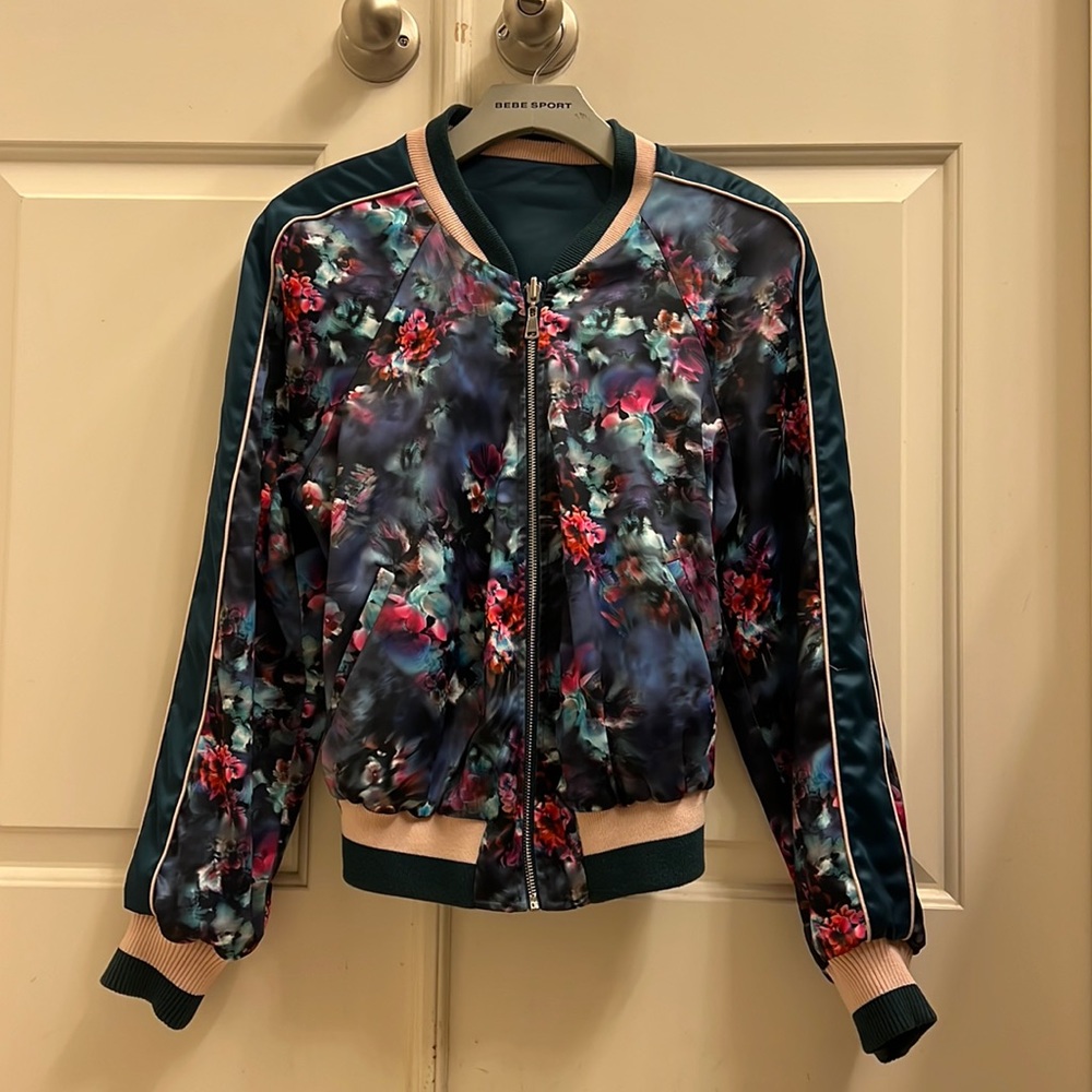 Bebe reversible bomber jacket . NWOT